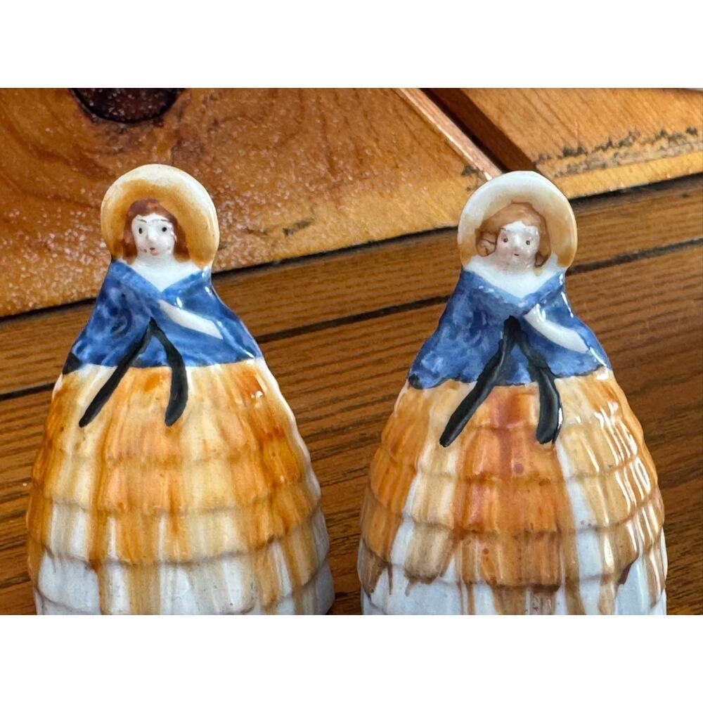 Vintage Occupied Japan Southern Belle Salt Pepper Shakers - Picture 7 of 8